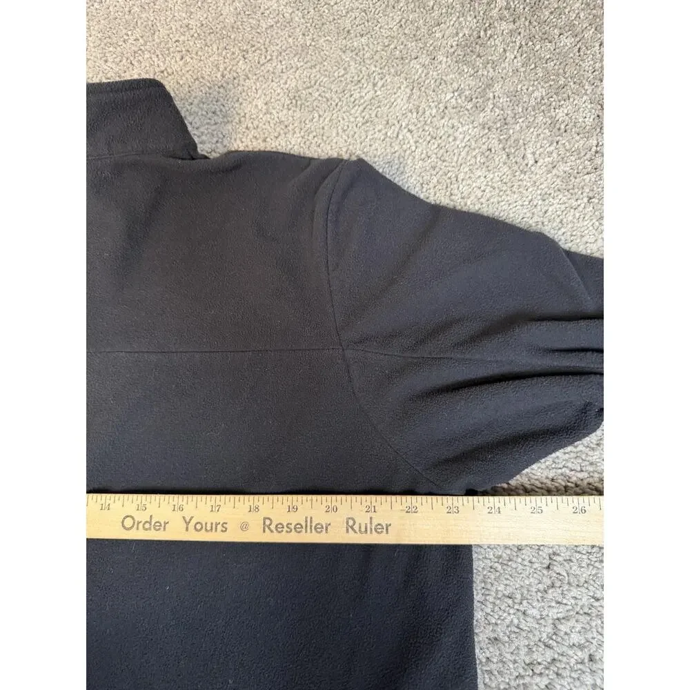 The North Face Jacket Mens XL Black 1/4 Zip Fleece Lined Pockets Short